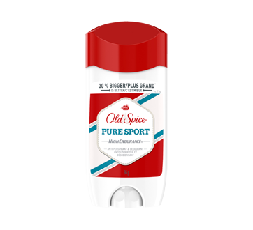 Antisudorifique et désodorisant invisible en bâton High Endurance pour hommes, 96 g, Pure Sport