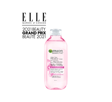 SkinActive eau micellaire nettoyante à l'eau de rose, 400 ml