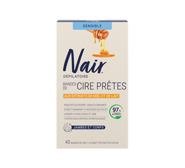 Bandes De Cire Pretes Jambe Et Corps 40 Unites Nair Epilation A La Cire Jean Coutu