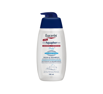 Aquaphor Baby nettoyant et shampooing pour la peau sensible de bébé, 500 ml