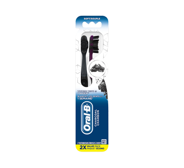 Brosses à dents au charbon, souple, 2 unités