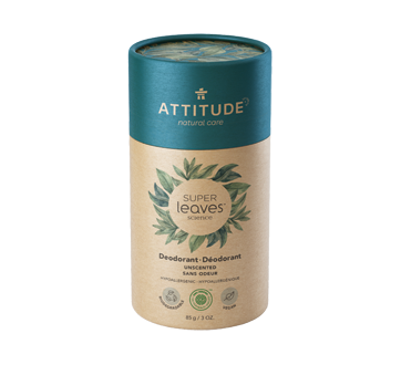 Image 2 du produit Attitude - Super Leaves déodorant naturel sans plastique, 85 g, sans odeur