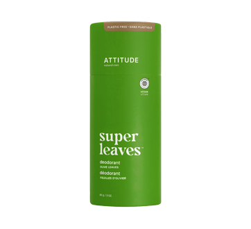 Image 1 du produit Attitude - Super Leaves déodorant naturel sans plastique, 85 g, feuilles d'olivier
