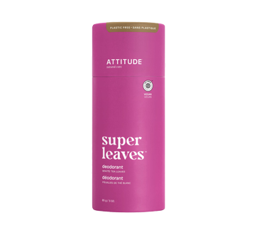 Super Leaves déodorant naturel sans plastique, 85 g, feuilles de thé blanc