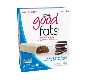 Image du produit Love Good Fats - Barre au biscuit et crème, 4 x 39 g