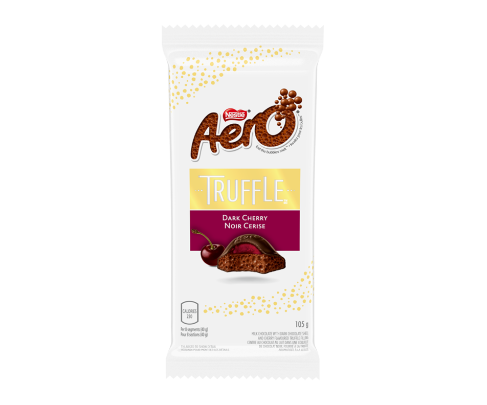 Aero truffle tablette, cerise noir, 105 g Nestlé Barre grand format