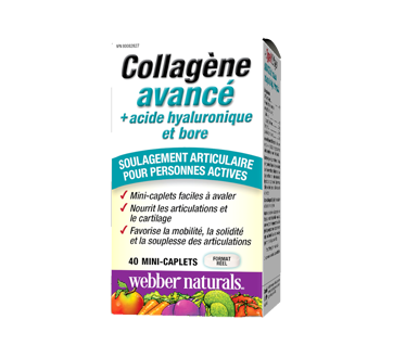 Webber Naturals Collagène avancé + acide hyaluronique et bore, mini-caplets, 40 unités