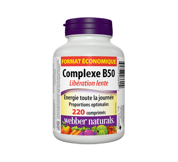 Image du produit Webber Naturals - Comprimés complexe B50 libération lente, 220 unités