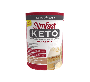 Image du produit SlimFast - Keto Shake Mix, 347 g, pâte à gâteau à la vanille