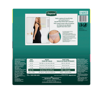 Image 3 du produit Depend - Fresh Protection sous-vêtement d'incontinence pour femmes, rosée - très grands, 36 unités