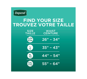 Image 6 du produit Depend - Fresh Protection sous-vêtement d'incontinence pour hommes, gris - petits-moyens, 44 unités