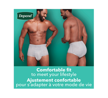 Image 7 du produit Depend - Fresh Protection sous-vêtement d'incontinence pour hommes, gris - petits-moyens, 44 unités