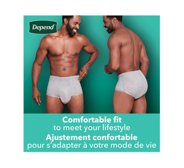 Image 7 du produit Depend - Fresh Protection sous-vêtement d'incontinence pour hommes, gris - grands, 40 unités