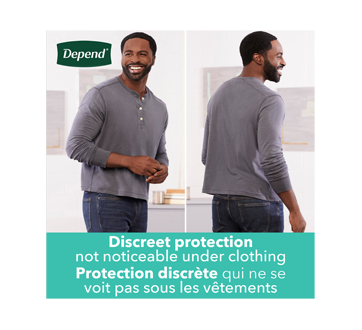Image 8 du produit Depend - Fresh Protection sous-vêtement d'incontinence pour hommes, gris - grands, 40 unités