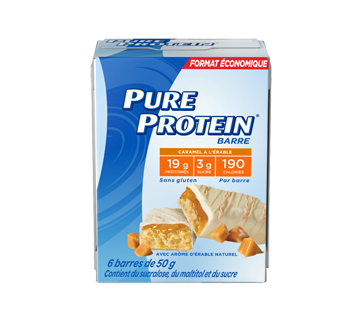 Image du produit Pure Protein - Barre protéinée, 6 x 50 g, caramel à l'érable