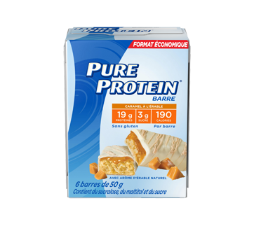 Barre protéinée, 6 x 50 g, caramel à l'érable – Pure Protein