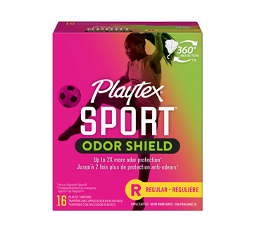 Sport Odor Shield tampons non parfumés, 16 unités, régulier