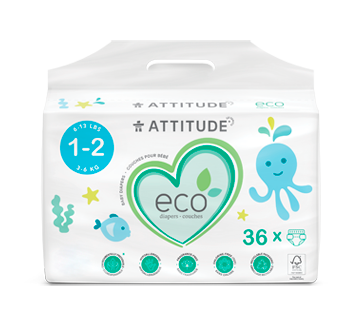 Image du produit Attitude - Couches pour bébé Mini tailles 1-2