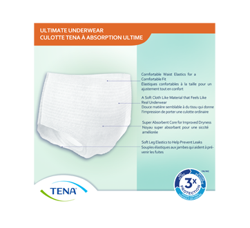 Image 5 du produit Tena - Ultimate culottes protectrices pour incontinence absorption, grand, 26 unités