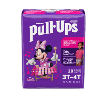 Image du produit Pull-Ups - Sous-vêtements d'entraînement Learning Designs pour filles, 20 unités, 3T-4T