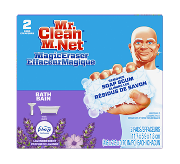 Effaceur magique récure salle de bain, coussins nettoyants avec Durafoam, 2 unités, lavande