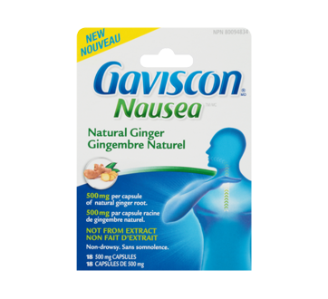 Image du produit Gaviscon - Gaviscon Nausea, 18 unités, gingembre naturel