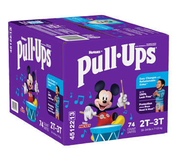 Image 2 du produit Pull-Ups - Sous-vêtements d'entraînement pour garçons, 2T-3T, 74 unités
