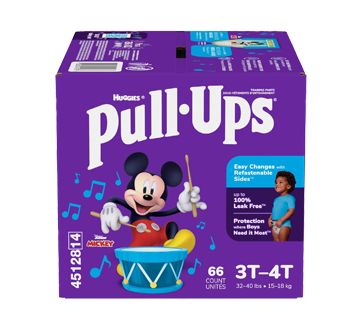 Image du produit Pull-Ups - Sous-vêtements d'entraînement Learning Designs pour garçons, 66 unités, 3T-4T