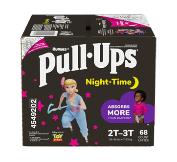 Image 1 du produit Pull-Ups - Night-Time sous-vêtements d'entraînement pour filles, 2T-3T, 68 unités