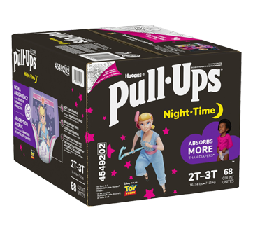 Image 2 du produit Pull-Ups - Night-Time sous-vêtements d'entraînement pour filles, 2T-3T, 68 unités