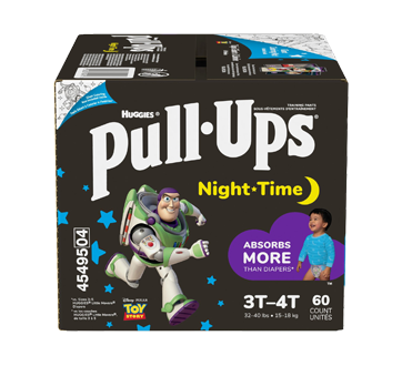 Image 1 du produit Pull-Ups - Night-Time sous-vêtements d'entraînement pour garçons, 3T-4T, 60 unités