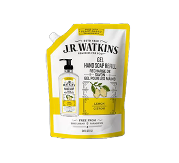 Image 1 du produit JR Watkins - Recharge de savons pour les mains liquide, 1 L, citron
