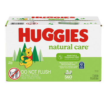 Natural Care lingettes pour bébés pour peau sensible, 560 unités, non-parfumé