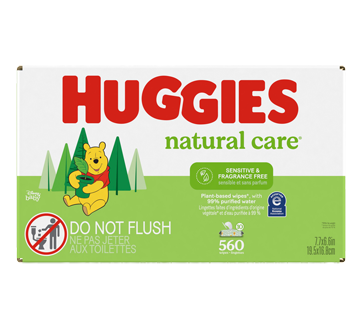 Image 3 du produit Huggies - Natural Care lingettes pour bébés pour peau sensible, non parfumées, 560 unités