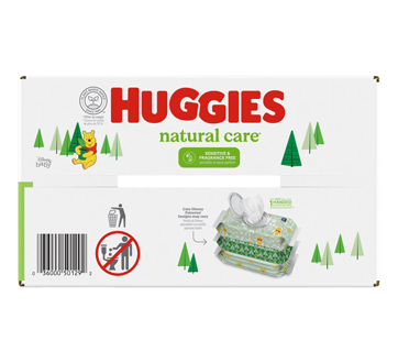 Image 5 du produit Huggies - Natural Care lingettes pour bébés pour peau sensible, non parfumées, 560 unités