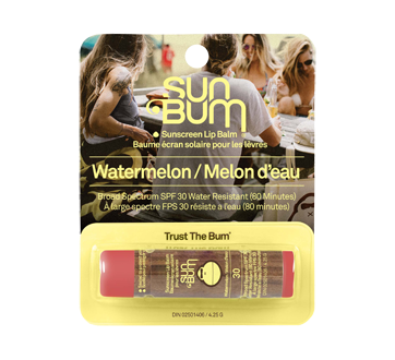 Baume écran solaire pour les lèvres FPS 30, 4,25 g, melon d'eau