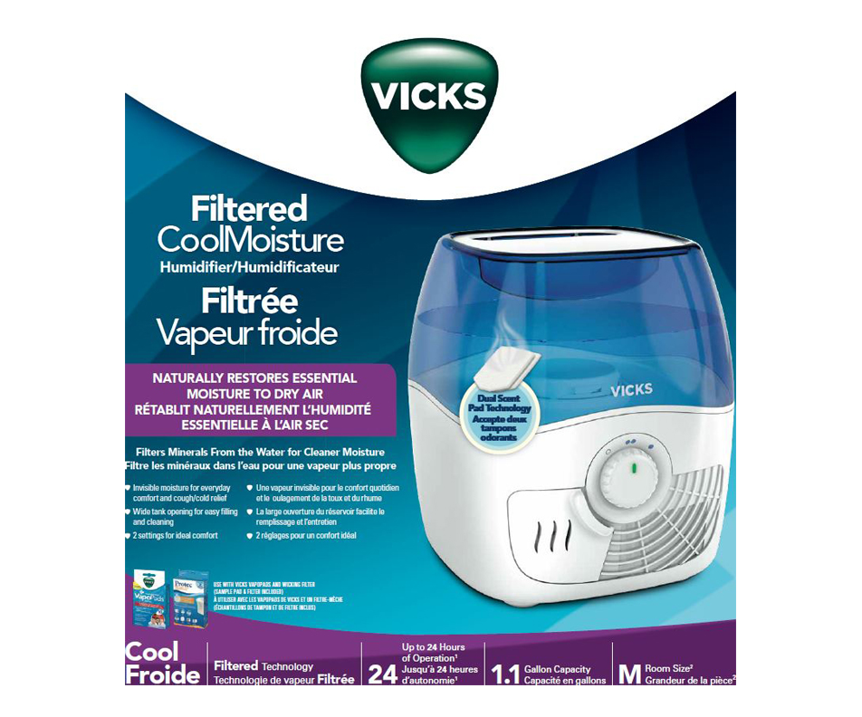 Humidificateur vapeur froide, 1 unité Vicks Jean Coutu