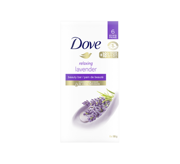 Pain de beauté relaxant pour peau sèche, 6 x 106 g, lavande