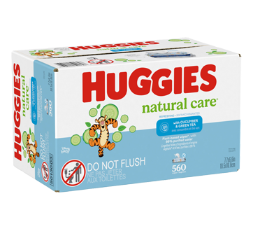 Image 2 du produit Huggies - Natural Care Refreshing lingettes pour bébés, parfumées, 560 unités