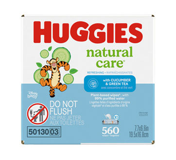 Image 4 du produit Huggies - Natural Care Refreshing lingettes pour bébés, parfumées, 560 unités