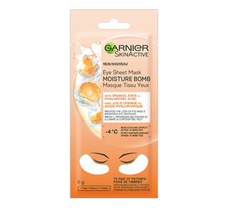 Skinactive bombe à l'humidité masque sachet pour les yeux avec jus d'orange, 6 g