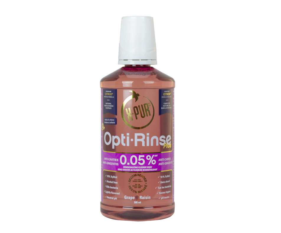 OptiRinse plus fluorure à 0,05 , 500 ml, raisin XPur Rince