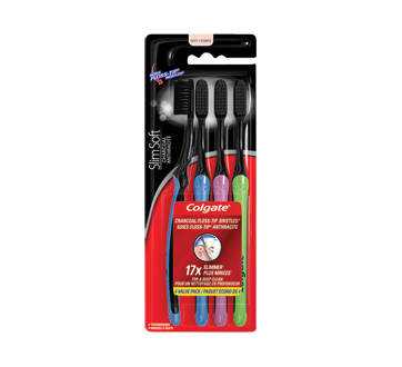 SlimSoft brosse à dents au charbon, 4 unités