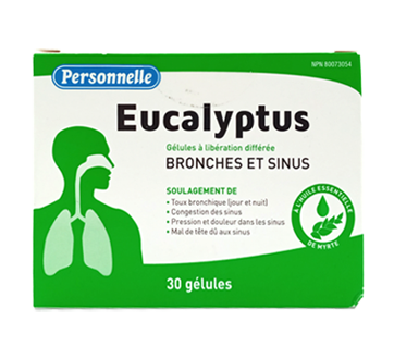 Image du produit Personnelle - Bronche et sinus gélule à libération différée à l'eucalyptus, 30 unités, huile essentielle de myrte