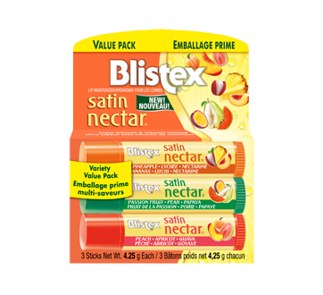 Image du produit Blistex - Baume protecteur pour les lèvres, 3 unités, Satin Nectar