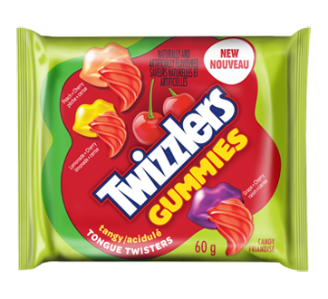 Twizzler Tongue Twisters gummies, 60 g