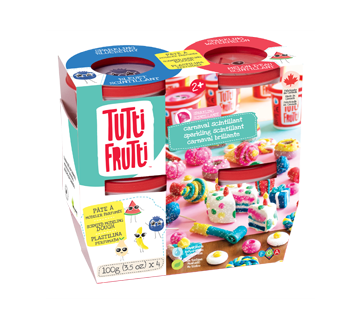 Image du produit Tutti Frutti - Ensemble pâtes à modeler scintillantes, 4 unités