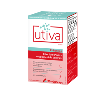 Image du produit Utiva - Infection urinaire supplément de contrôle, 30 unités