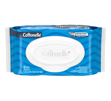 Lingettes humides jetables dans les toilettes, 42 unités – Cottonelle : Lingette  humide