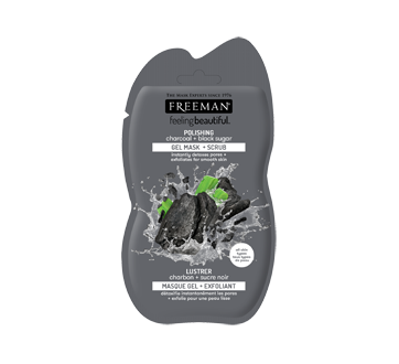 Image du produit Freeman - Masque gel et exfoliant sachet, 15 ml, charbon et sucre noir
